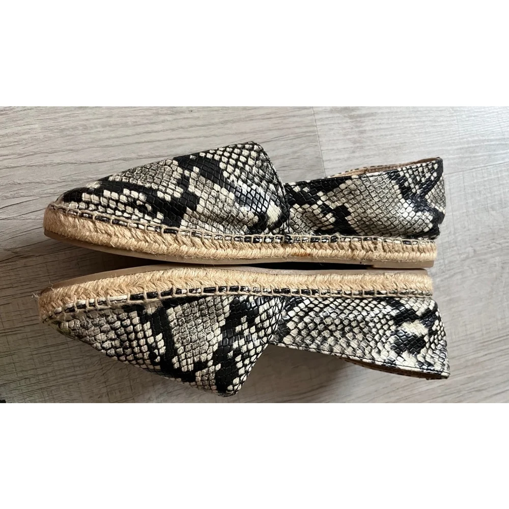 Sam Edelman Circus snake print espadrille flats size 8